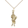 14kt Gold Filled St. Florian Patron Saint Medal Necklace 1 x 3/8 inches with 18 inch chain by Bliss Manufacturing