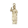 14kt solid gold St. Florian patron saint medal pendant 1 inch by 1/4 inch firefighter patron handcrafted by Bliss