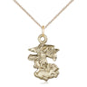 14kt Gold Filled St. Michael the Archangel Medal Necklace 7/8 x 1/2 inches with 18 inch chain by Bliss
