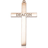 14kt Solid Gold Extra Large Deacon Cross Pendant 2 5/8 x 1 3/8 inches handcrafted by Bliss