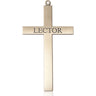 14kt Solid Gold Extra Large Lector Cross Pendant 2 5/8 X 1 3/8 inches by Bliss Manufacturing