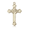 14kt Solid Gold Medium Cross Pendant 1 inch x 5/8 inch handcrafted by Bliss Manufacturing USA