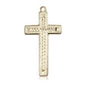 14kt solid gold medium cross pendant 1x1/2 handmade by Bliss Manufacturing USA Catholic jewelry