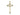 14kt Solid Gold Medium Cross Pendant 1-1/8 inch by 1/2 inch Handcrafted by Bliss Manufacturing USA