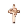 14kt Solid Gold Medium IHS Cross with Grapes Pendant 7/8 x 1/2 inch handcrafted by Bliss USA