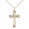 14kt Gold Filled Catholic Cross Necklace, 1 x 5/8 inch pendant on 18 inch curb chain by Bliss