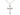 Sterling Silver Medium Cross Necklace 1x5/8 inch pendant on 18 inch chain by Bliss Manufacturing