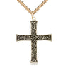 14kt Gold Filled Large Catholic Cross Necklace 1 5/8 x 1 1/4 inches with 24 inch chain by Bliss Manufacturing