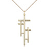 Large 14kt Gold Filled Cross Necklace 1 3/8 x 1/2 inch pendant with 18 inch chain by Bliss Manufacturing