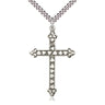 Sterling Silver Large Cross Necklace 1 5/8 x 1 with 24 inch chain by Bliss Manufacturing USA