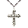 Sterling Silver Large Jesus Christus Cross Necklace 1 3/8 inch pendant with 24 inch chain by Bliss Manufacturing
