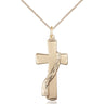14kt Gold Filled Deacon Cross Necklace with 18 inch chain by Bliss Manufacturing USA