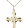 14kt Gold Filled Medium Army Cross Necklace 7/8 x 5/8 inches with 18 inch Curb Chain by Bliss