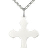 Medium Sterling Silver Cross Necklace 7/8 x 5/8 inches 18 inch lite curb chain Bliss USA