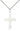 Medium Sterling Silver Cross Necklace 7/8 x 5/8 inches 18 inch lite curb chain Bliss USA