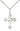 Sterling silver lite curb chain necklace 18 inches with medium cross pendant 7/8 x 5/8 inches by Bliss USA