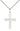 Sterling silver medium cross necklace 7/8 x 5/8 inches with 18 inch curb chain handcrafted by Bliss USA