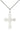 Sterling Silver lite curb cross necklace with 18 inch chain, medium 7/8 x 5/8 inch pendant, handmade by Bliss