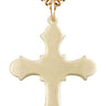 14kt Gold Filled Large Cross Necklace 1 1/4 x 7/8 inches with 24 inch heavy curb chain by Bliss Manufacturing