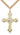 Large 14kt gold filled cross necklace 1.25 x 0.875 inches on 24 inch heavy curb chain handmade by Bliss