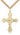 Gold filled large cross necklace 1 1/4 inch pendant on 24 inch heavy curb chain handcrafted by Bliss
