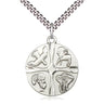 Sterling Silver Christian Life Necklace with 1 x 7/8 inch Pendant on 24 inch Chain by Bliss Manufacturing