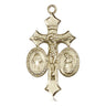14kt Solid Gold Our Lady of La Salette Medal Pendant 1 1/8 inch by 5/8 inch handmade by Bliss