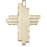 Large 14kt solid gold cross pendant 1 and 3/4 inch by 1 and 1/4 inch handcrafted by Bliss Manufacturing USA