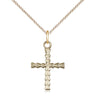 14kt gold filled medium cross necklace 3/4 inch by 1/2 inch with 18 inch curb chain by Bliss Manufacturing