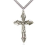 Sterling Silver Extra Large Catholic Crucifix Necklace 1.875 inch pendant with 24 inch chain by Bliss