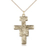 14kt Gold Filled Large San Damiano Crucifix Necklace 1 1/4 x 7/8 inches with 18 inch chain by Bliss
