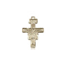 14kt Solid Gold Small San Damiano Crucifix Pendant 5/8 x 3/8 inch by Bliss Manufacturing