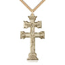 Extra Large 14kt Gold Filled Caravaca Crucifix Necklace 2 x 1 inches on 24 inch chain by Bliss Manufacturing