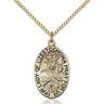 Gold filled Our Lady of Czestochowa medium medal necklace 7/8 x 1/2 inches with 18 inch chain by Bliss