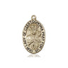 14kt solid gold Our Lady of Czestochowa medium medal pendant 7/8 x 1/2 inches by Bliss