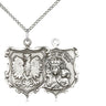 Sterling Silver Our Lady of Czestochowa Medal Necklace 1 inch by 3/4 inch with 18 inch chain by Bliss