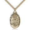 14kt gold filled Our Lady of Czestochowa medal necklace 1-1/8 x 5/8 inches with 24 inch chain by Bliss