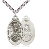 Sterling Silver Our Lady of Czestochowa Medal Necklace 1 1/8 inch by 5/8 inch with 24 inch chain by Bliss