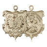 14kt solid gold Our Lady of Czestochowa Black Madonna medal pendant, 1 inch by 3/4 inch, by Bliss