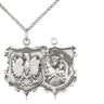 Sterling Silver Our Lady of Czestochowa English Falcon Medal Necklace 7/8 x 3/4 inch 18 inch Chain Bliss USA