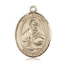 14kt Solid Gold St. Albert the Great Medal Pendant 1 x 3/4 inches Handcrafted USA Bliss Manufacturing