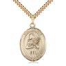 14kt Gold Filled St. Agatha Patron Saint Medal Necklace with 1x3/4 inch pendant on 24 inch chain by Bliss