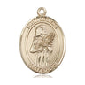 14kt Solid Gold St. Agatha Medal Pendant 1 x 3/4 inch Bliss USA handcrafted