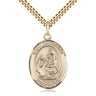 Gold Filled St. Catherine of Siena Medal Necklace 1 inch pendant on 24 inch gold chain, handcrafted by Bliss Manufacturing USA