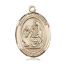 14kt Solid Gold St. Catherine of Siena Medal Pendant 1 inch by 3/4 inch Handcrafted by Bliss