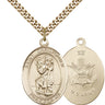 14kt gold filled St. Christopher patron saint medal necklace 1 x 3/4 inches with 24 inch chain by Bliss