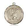 14kt Solid Gold St. Christopher Medal Pendant 1 inch x 5/8 inch by Bliss Manufacturing