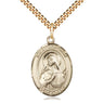 14kt gold filled St. Dorothy patron saint medal necklace 1 x 3/4 inch with 24 inch chain by Bliss