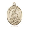 14kt Solid Gold St. Daniel Patron Saint Medal Pendant 1 inch by 3/4 inch Handcrafted by Bliss