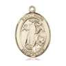 14kt solid gold St. Elmo patron saint medal pendant 1 inch by 3/4 inch by Bliss